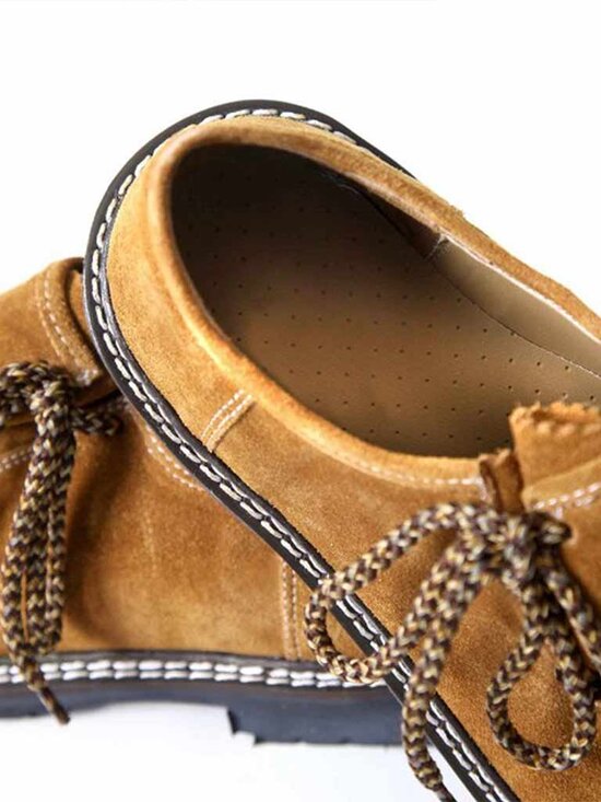 Classic Golden Brown Lederhosen Shoes Men’s Bavarian German Style Size 44 main image 5